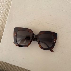 NEW Jimmy Choo Brown oversized Auri/g/s Sunglasses